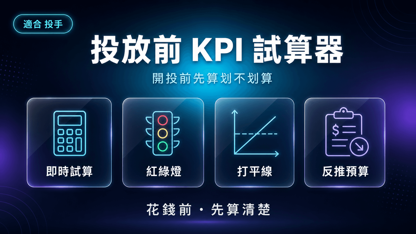 投放前 KPI 試算器|還沒花半毛錢,先算這門廣告生意划不划算