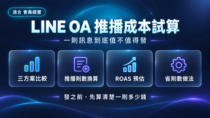 LINE OA 推播成本試算|一則訊息到底值不值得發
