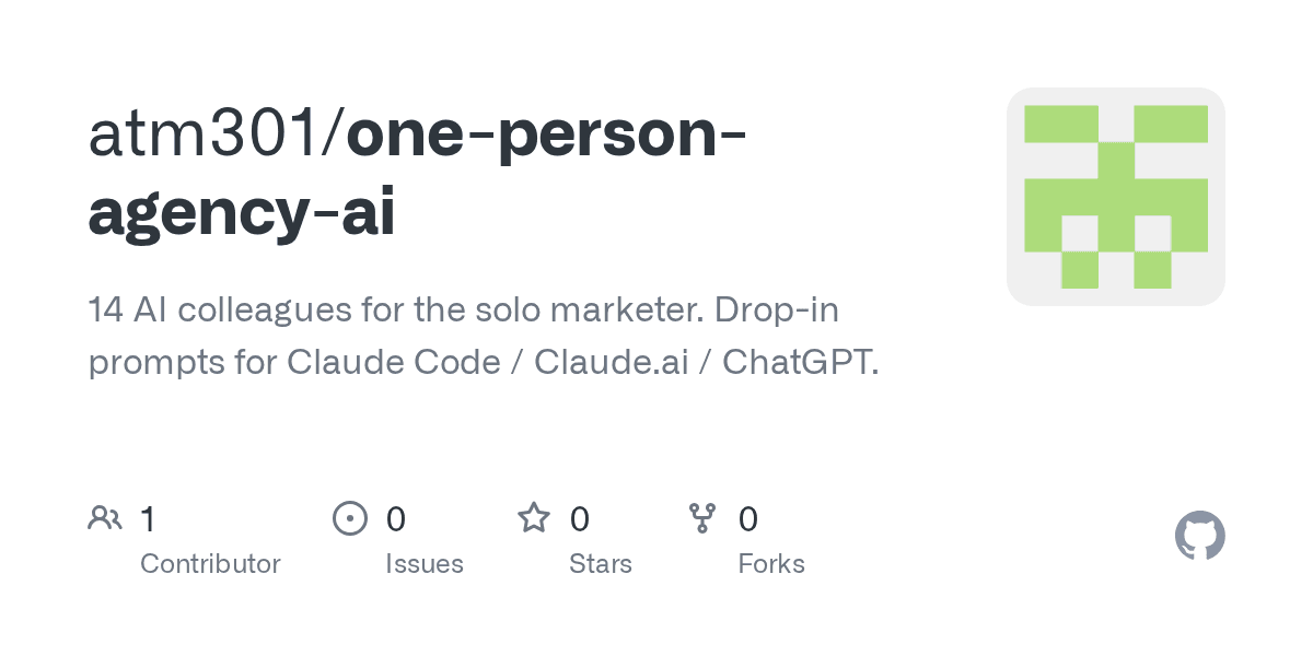 One-Person Agency AI — 14 位 AI 同事打造一人代理商
